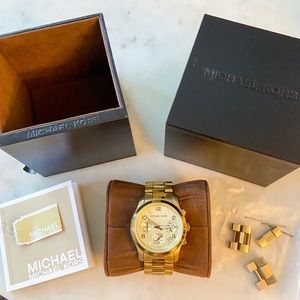 Michael Kors MK5055 gold chronograph watch